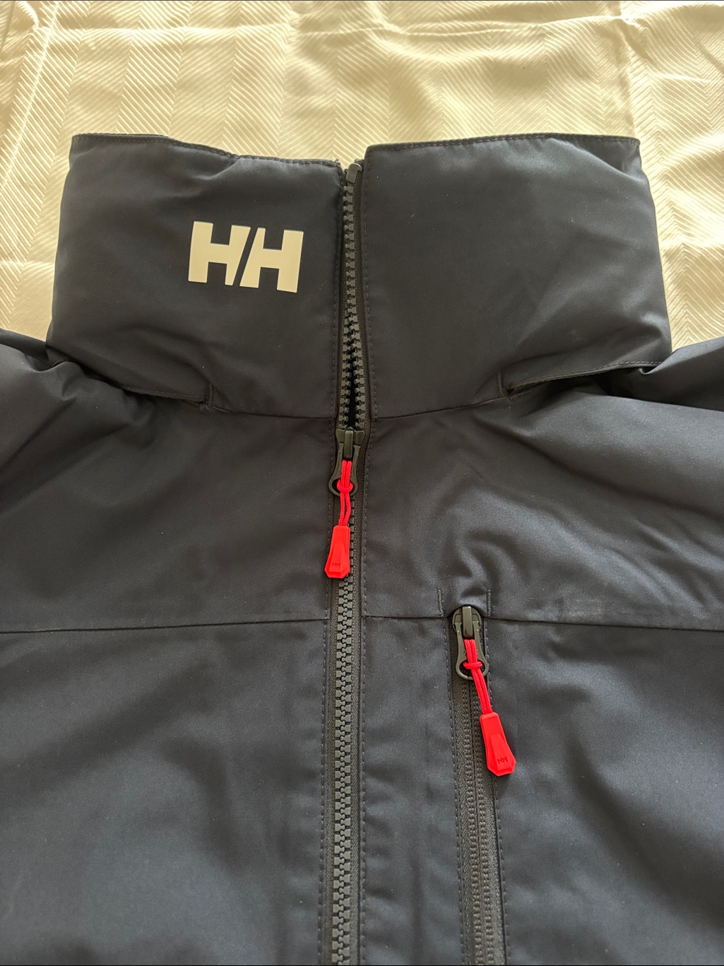 New Helly Hansen Crew Hooded Jacket Navy Sz Medium — image 3 of 8